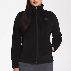 Womens North Face Osito Black Fleece Jacket Zip Up SZ MED EEUC